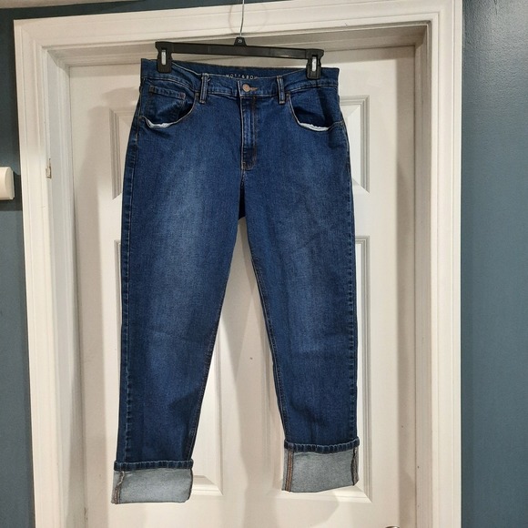 Mott & Bow Jeans Womens 32x30‎ Blue Slim Boyfriend Ridge Straight Stretch Denim - Picture 1 of 10
